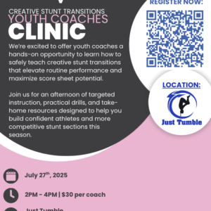 Youth - Safe Stunting | Coaches Clinic | July 27th 2 - 4PM
